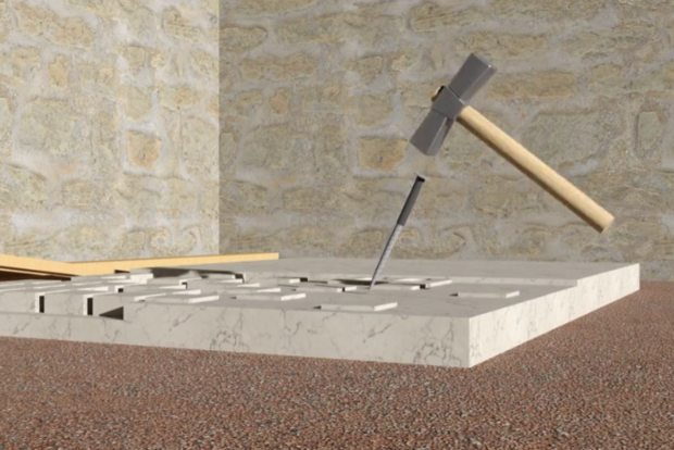 Instrument zum Bearbeiten von Stein