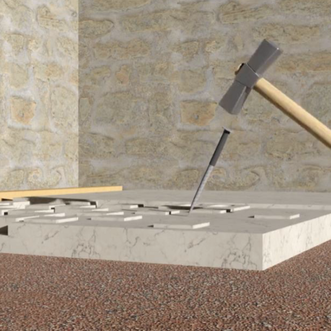 Instrument zum Bearbeiten von Stein