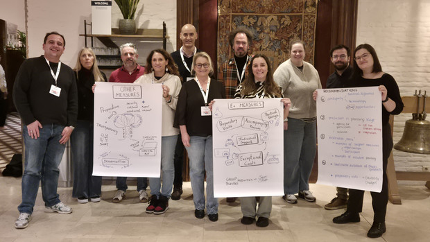 Teilgruppe mit ihren Arbeitsergebnissen