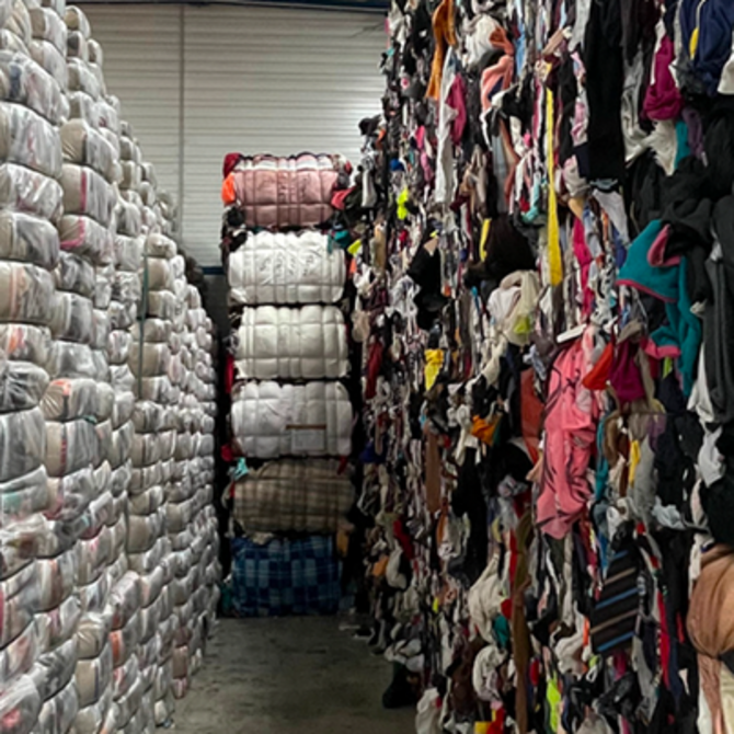 Blick in ein Stofflager