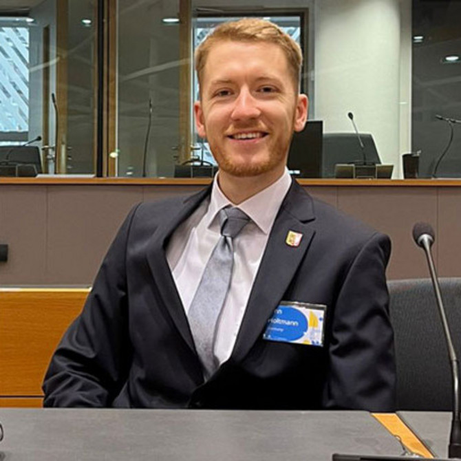 Finn Marvin Holtmann im Europ&auml;ischen Rat