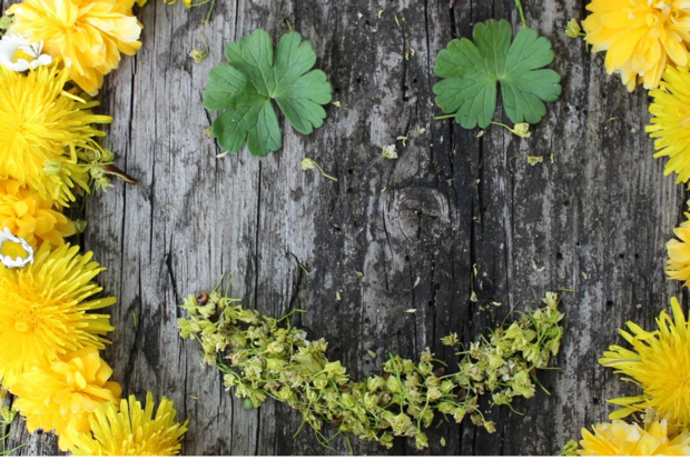 Smiley aus Bl&uuml;ten