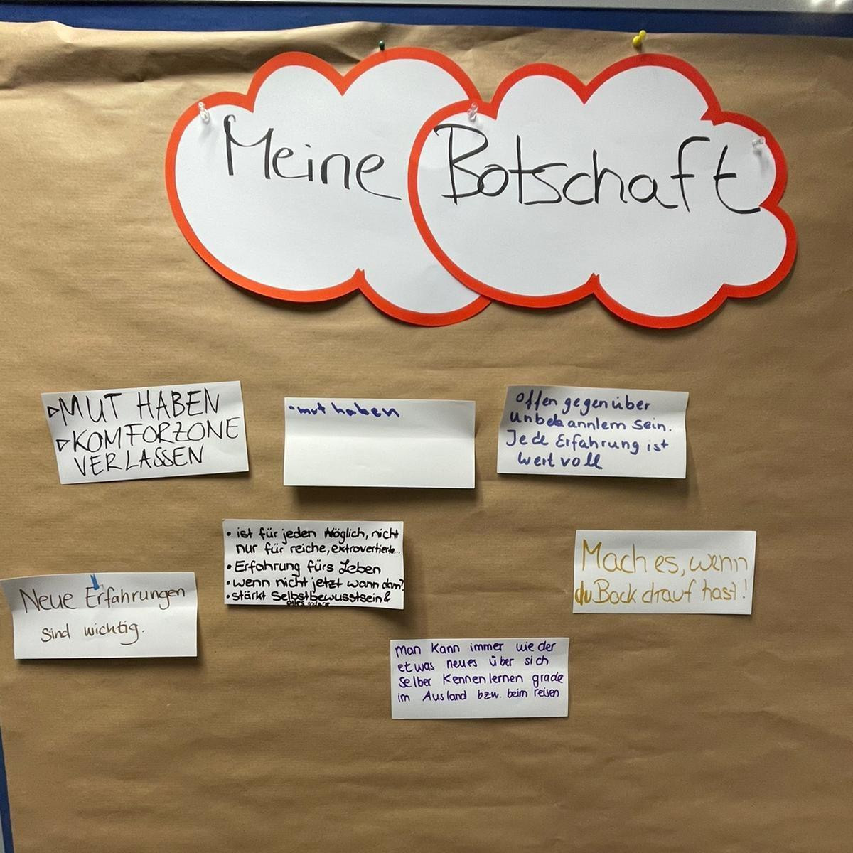 Metwand mit Motivation und Botschaft der EuroApprentices