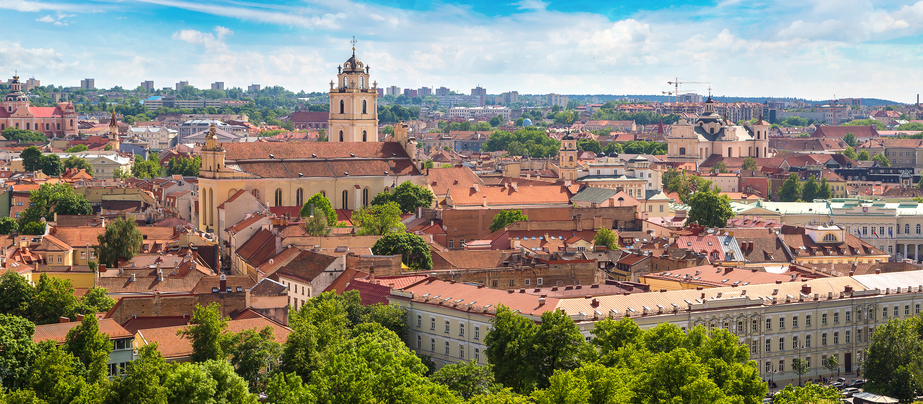 Blick auf die Stadt Vilnius in Litauen