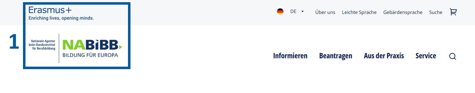 Logos von Erasmus+ und der NA beim BIBB (1).