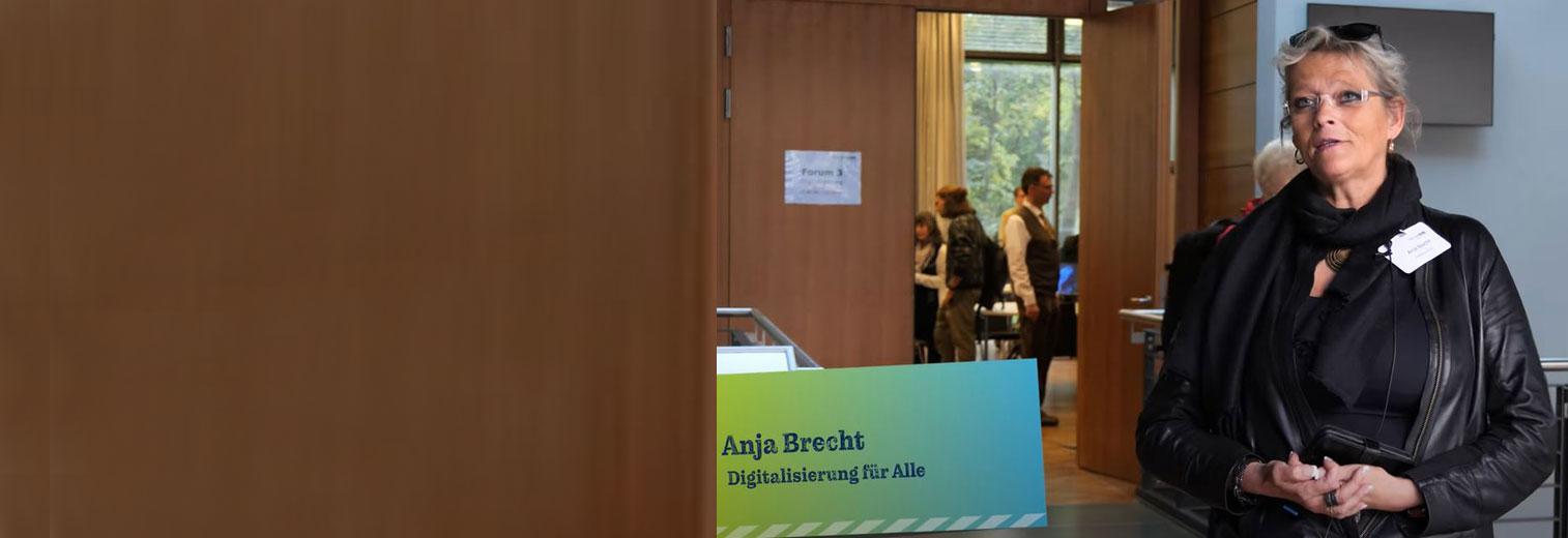 Videobildschnitt: Interview mit Expertin Anja Brecht von Digitalisierung für Alle