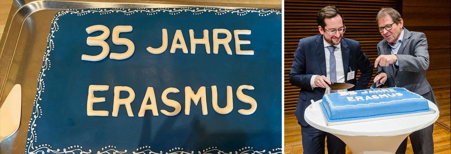 Erasmus+ Torte zum 35. Geburtstag des Programms