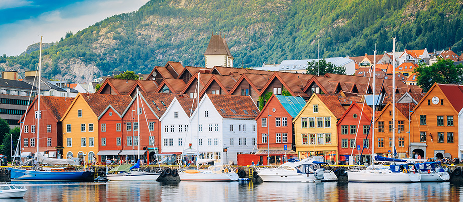 Stadt Bergen in Norwegen