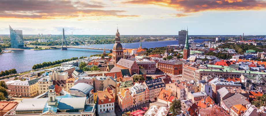 Blick auf Riga in Lettland