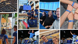 Collage Eindrücke aus dem Europäischen Parlament