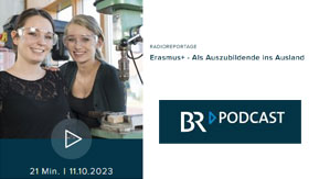 Sprecherinnen des Podcast | Logo Bayern 2 | Radioreportage